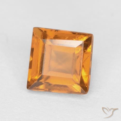 granate hessonita Marrón naranja natural de 0.91 ct, Cuadrado, VS