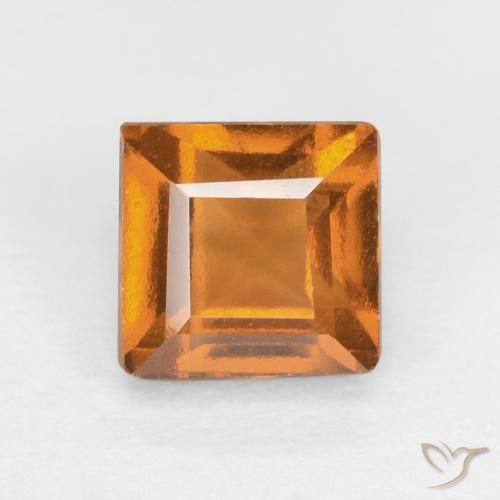 1.07ct Natural Marrón naranja Granate Hessonita, Cuadrado, VS