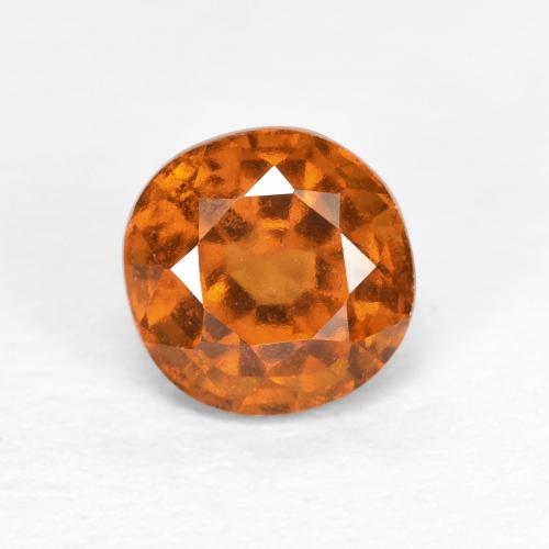 Granate hessonita naranja natural de 1,15 ct, corte redondo, VS
