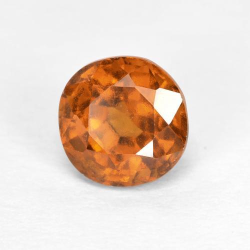 Granate hessonita naranja natural de 1,15 ct, corte redondo, VS