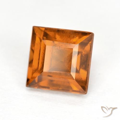granate hessonita Naranja oscuro natural de 1.57 ct, Cuadrado, VS