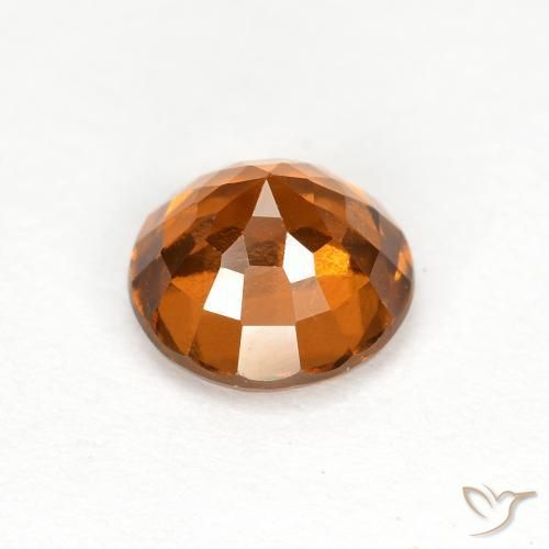 granate hessonita Naranja oscuro natural de 1.04 ct, Redondo, VS