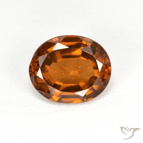 1.77ct Natural Naranja medio Granate Hessonita, Ovalada, VS