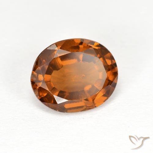 granate hessonita Naranja medio natural de 1.77 ct, Ovalada, VS
