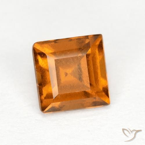 granate hessonita Marrón naranja natural de 0.88 ct, Cuadrado, VS