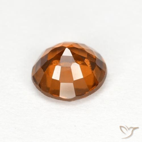 granate hessonita Naranja oscuro medio natural de 1.06 ct, Redondo, VS