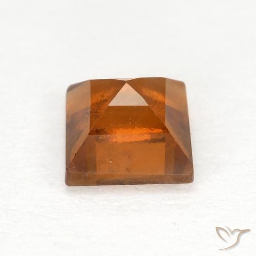granate hessonita Naranja oscuro natural de 0.90 ct, Cuadrado, VS