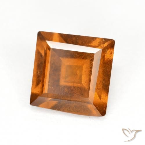granate hessonita Naranja oscuro natural de 1.82 ct, Cuadrado, VS