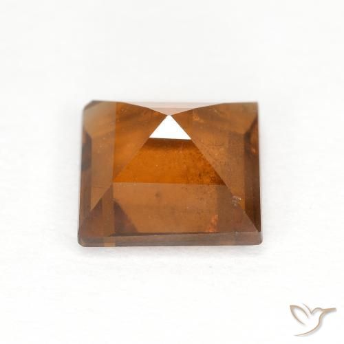 granate hessonita Naranja oscuro natural de 1.82 ct, Cuadrado, VS