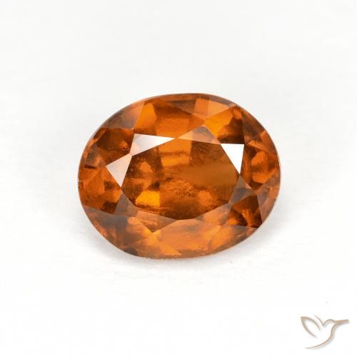 1.90ct Natural Naranja oscuro Granate Hessonita, Ovalada, VS