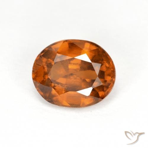 granate hessonita Naranja oscuro natural de 1.90 ct, Ovalada, VS
