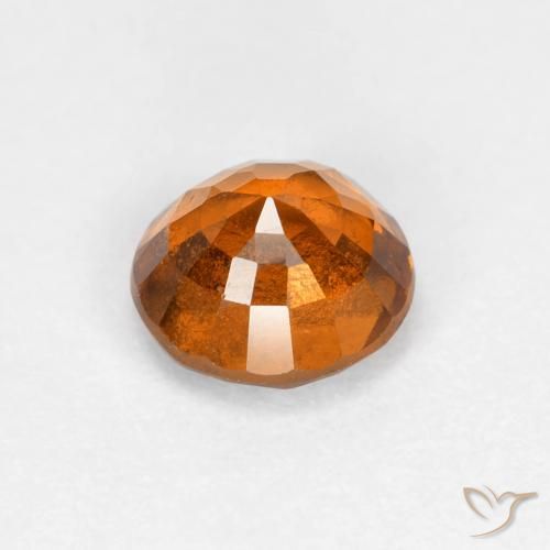 granate hessonita Naranja oscuro natural de 0.92 ct, Redondo, VS-SI