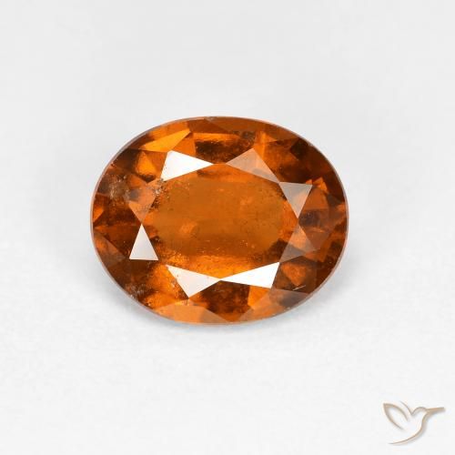 1.86ct Natural Naranja rojizo Granate Hessonita, Ovalada, VS-SI
