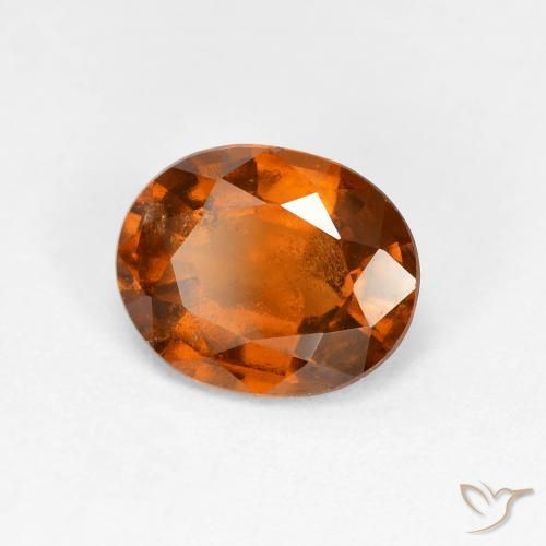 granate hessonita Naranja rojizo natural de 1.86 ct, Ovalada, VS-SI
