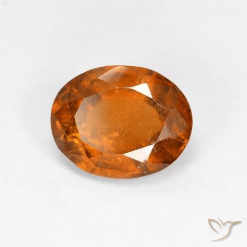 granate hessonita Naranja oscuro natural de 1.69 ct, Ovalada, VS