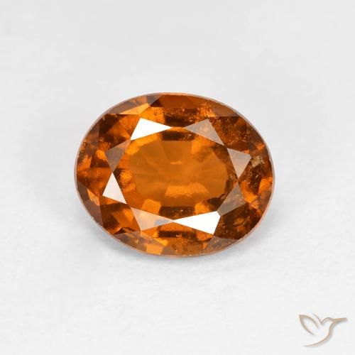 1.97ct Natural Naranja oscuro Granate Hessonita, Ovalada, VS-SI
