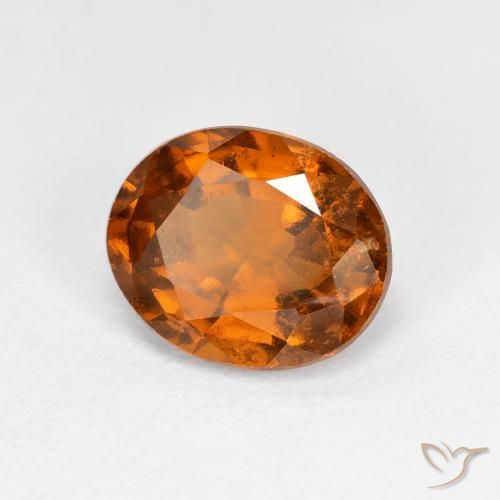 granate hessonita Naranja oscuro natural de 1.97 ct, Ovalada, VS-SI