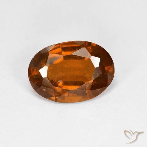 1.79ct Natural Naranja oscuro Granate Hessonita, Ovalada, VS-SI