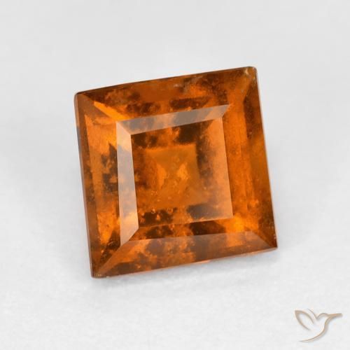 granate hessonita Naranja oscuro natural de 1.79 ct, Cuadrado, VS-SI