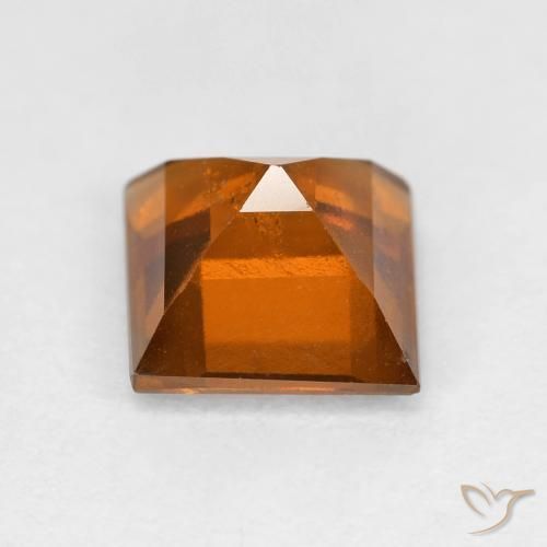 granate hessonita Naranja oscuro natural de 1.79 ct, Cuadrado, VS-SI
