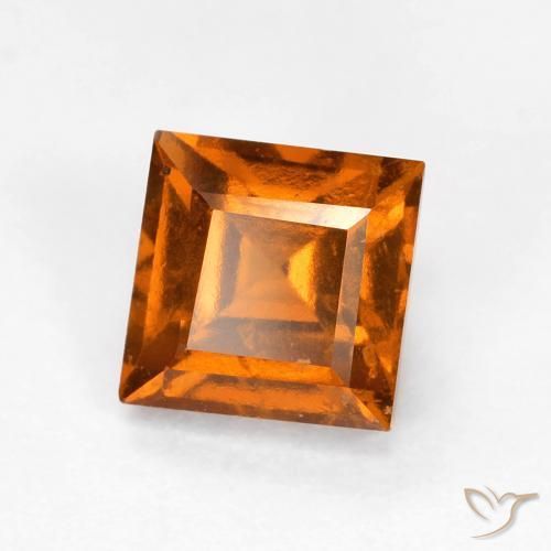 granate hessonita Naranja oscuro medio natural de 1.05 ct, Cuadrado, VS-SI
