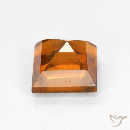granate hessonita Naranja oscuro medio natural de 1.05 ct, Cuadrado, VS-SI