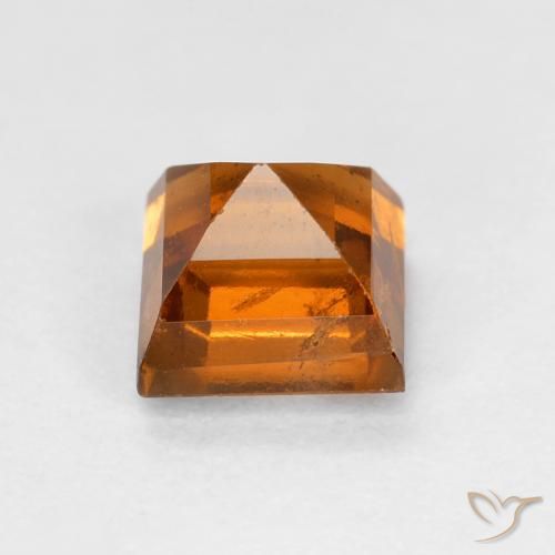 granate hessonita Naranja oscuro medio natural de 1.08 ct, Cuadrado, VS-SI