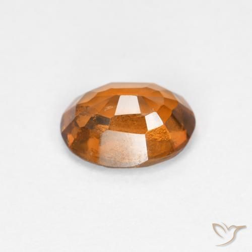 granate hessonita Naranja amarillento natural de 0.78 ct, Ovalada, VS