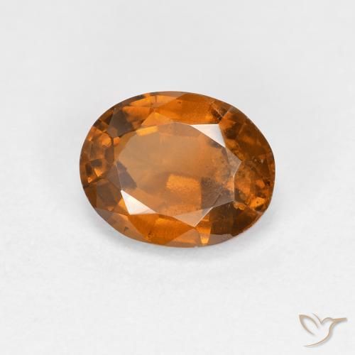 granate hessonita Naranja oscuro natural de 1.34 ct, Ovalada, VS