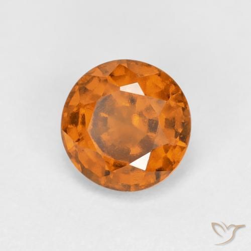 granate hessonita Naranja medio natural de 0.94 ct, Redondo, VS