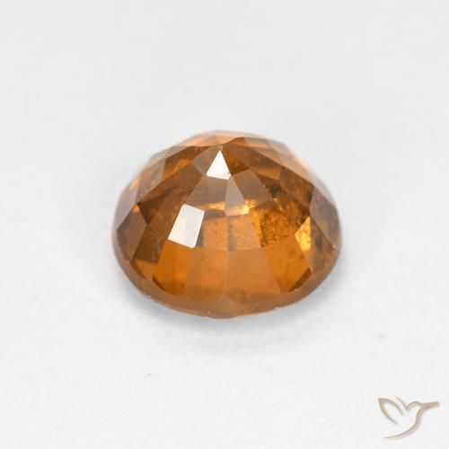 granate hessonita Naranja amarillento natural de 1.06 ct, Redondo, VS