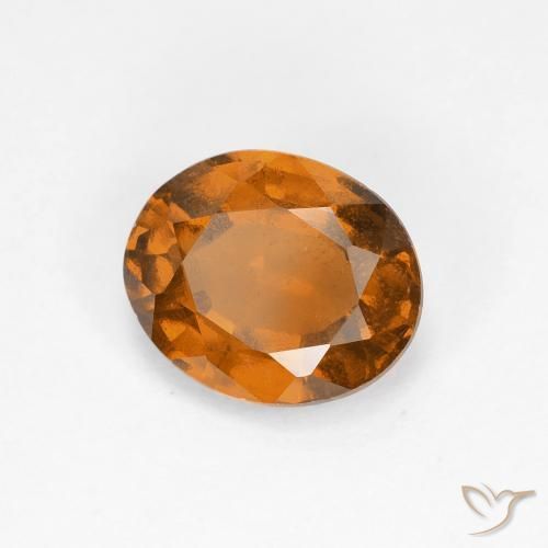 granate hessonita Naranja medio natural de 1.52 ct, Ovalada, VS