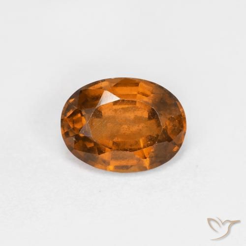 1.16ct Natural Naranja terroso granate hessonita, Ovalada, VS