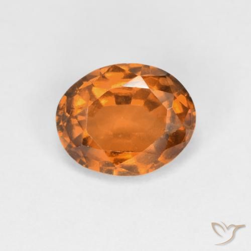 1.10ct Natural Ámbar naranja Granate Hessonita, Ovalada, VS