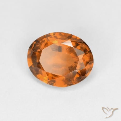 granate hessonita Ámbar naranja natural de 1.10 ct, Ovalada, VS