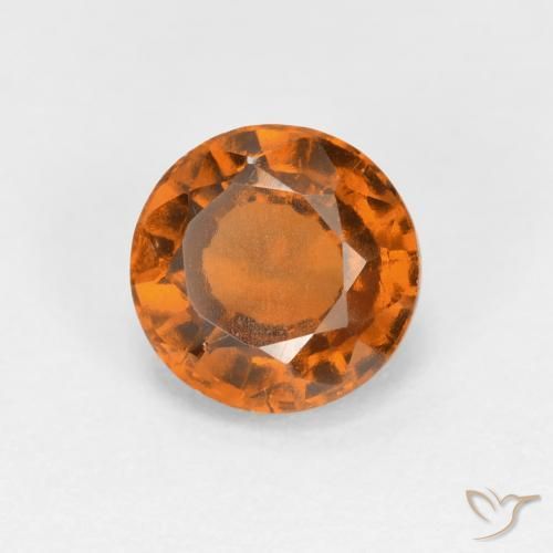 granate hessonita Naranja medio natural de 1.18 ct, Redondo, VS