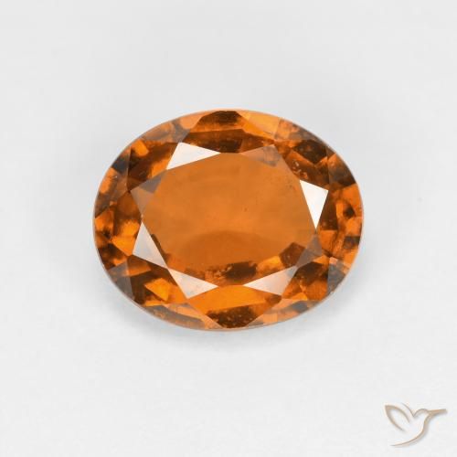 2.03ct Natural Naranja amarillento granate hessonita, Ovalada, VS