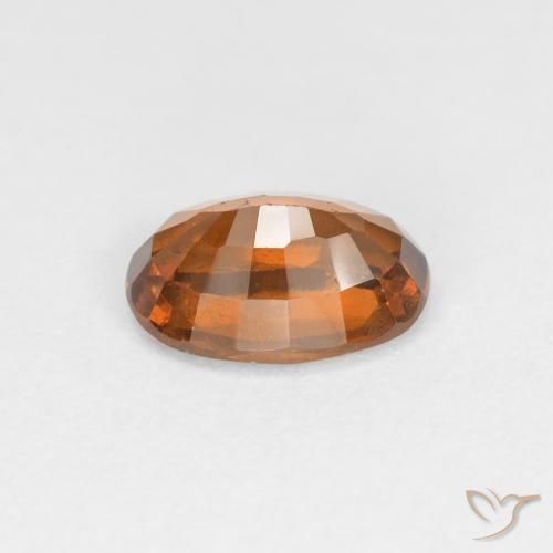 granate hessonita Naranja oscuro medio natural de 0.92 ct, Ovalada, VS