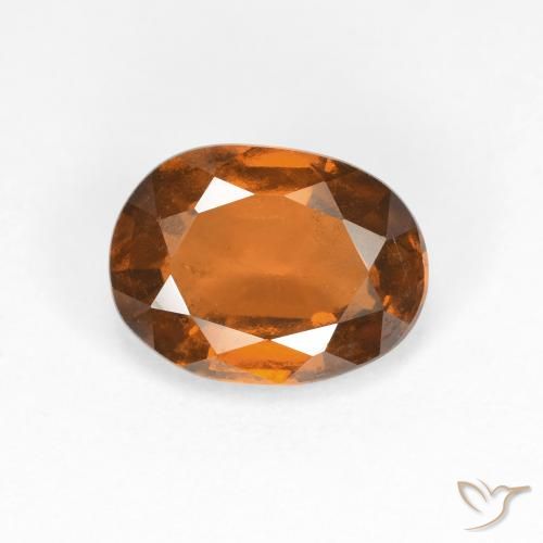 2.02ct Natural Naranja oscuro medio Granate Hessonita, Ovalada, VS