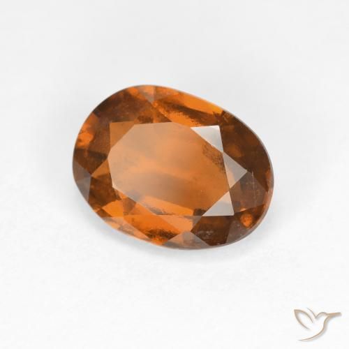 granate hessonita Naranja oscuro medio natural de 2.02 ct, Ovalada, VS
