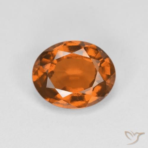 1.99ct Natural Naranja oscuro medio Granate Hessonita, Ovalada, VS