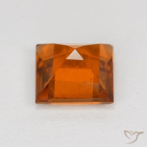 granate hessonita Naranja oscuro natural de 1.70 ct, Cuadrado, VS