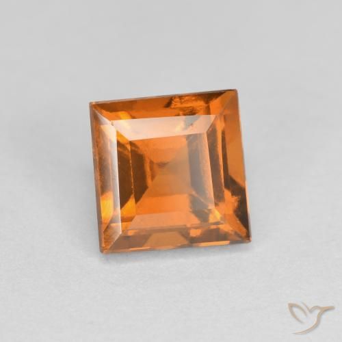 1.48ct Natural Naranja medio Granate Hessonita, Cuadrado, VS