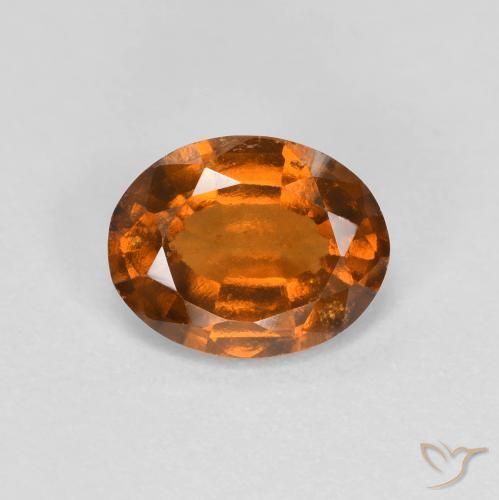 1.23ct Natural Naranja medio Granate Hessonita, Ovalada, VS