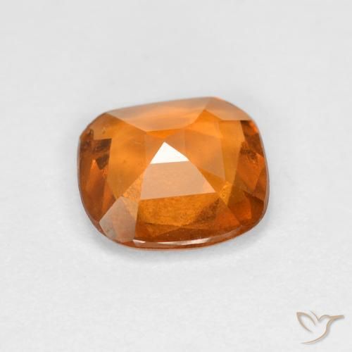 granate hessonita Naranja oscuro natural de 1.31 ct, Forma Cojín, VS