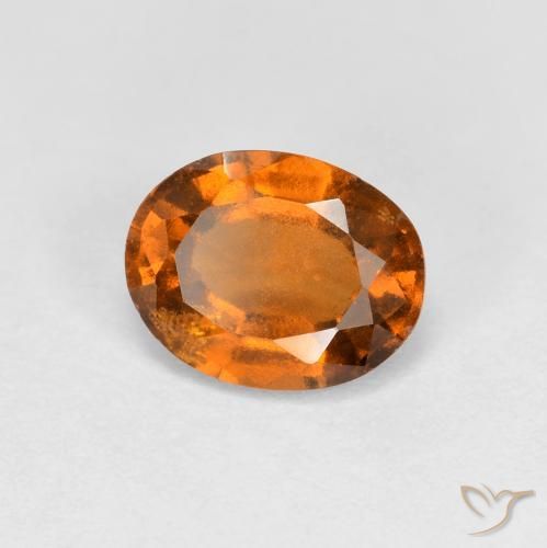 granate hessonita Naranja medio natural de 1.27 ct, Ovalada, VS