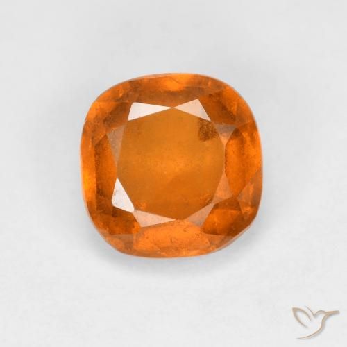 1.19ct Natural Naranja medio granate hessonita, Forma Cojín, VS