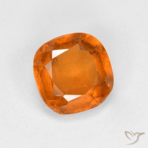 granate hessonita Naranja medio natural de 1.19 ct, Forma Cojín, VS