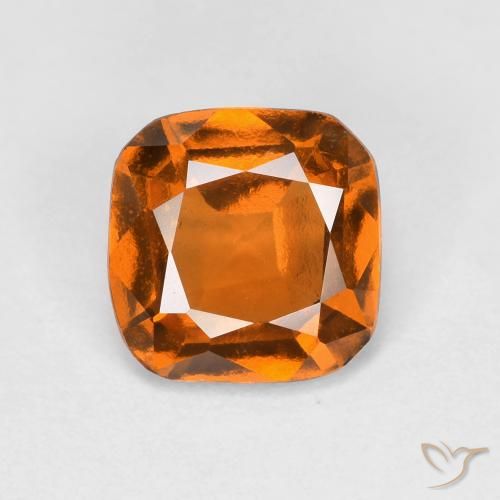 1.38ct Natural Naranja amarillento granate hessonita, corte esmeralda, VS