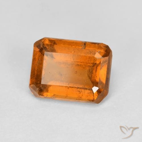 granate hessonita Naranja medio natural de 1.74 ct, Corte Octágono / Esmeralda, VS